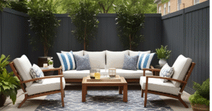 Un beau coin repos extérieur parfait et relaxant