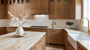 Cuisine moderne 2025 avec décoration élégante et minimaliste