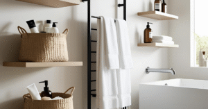 salle de bain épuré propre et fraiche