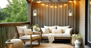 une belle terrasse propre et cocooning