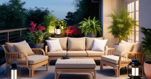 terrasse confortable et chic