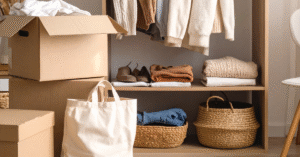 désencombrement d'un garde-robe